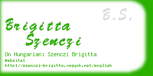 brigitta szenczi business card